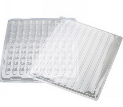 Clear plastic transportation tray for electronic component ED-010